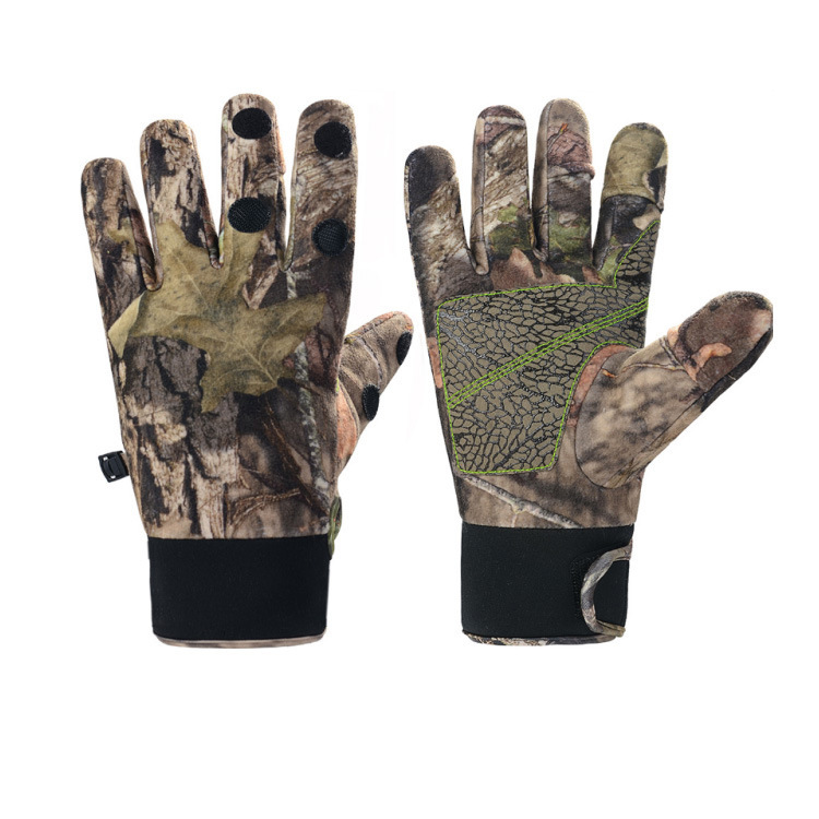 Fishing Gloves - Winter Warm Camo Mens Archery Fishing
