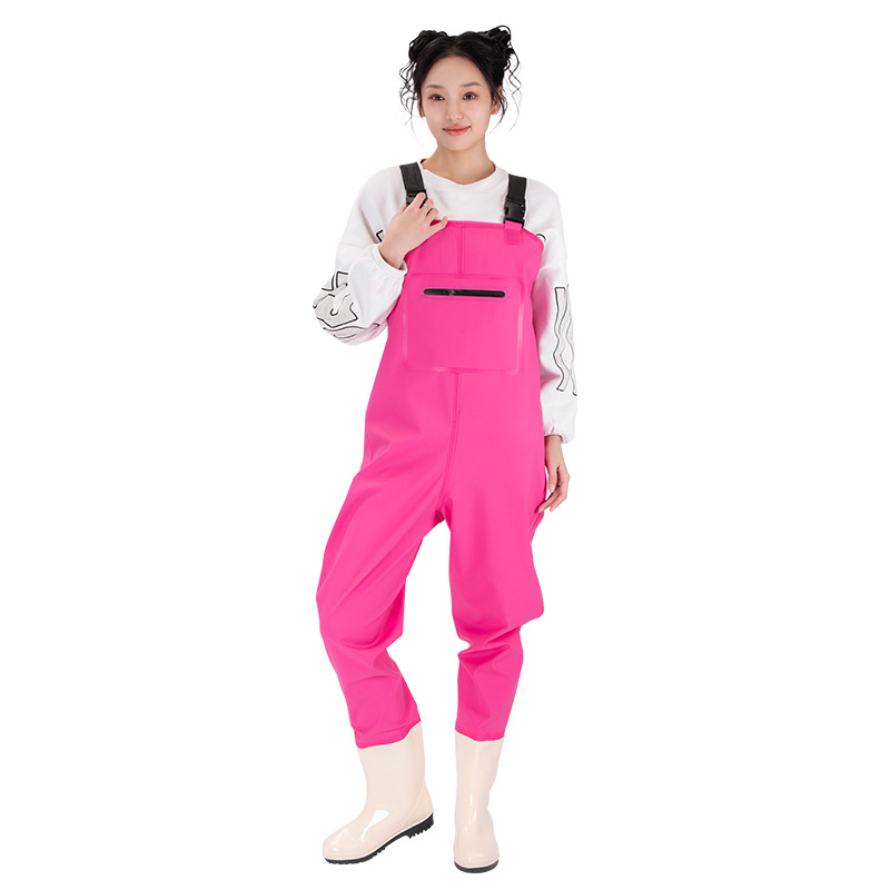 Fishing Waders - Pink Lady PVC waterproof Overalls Ultra