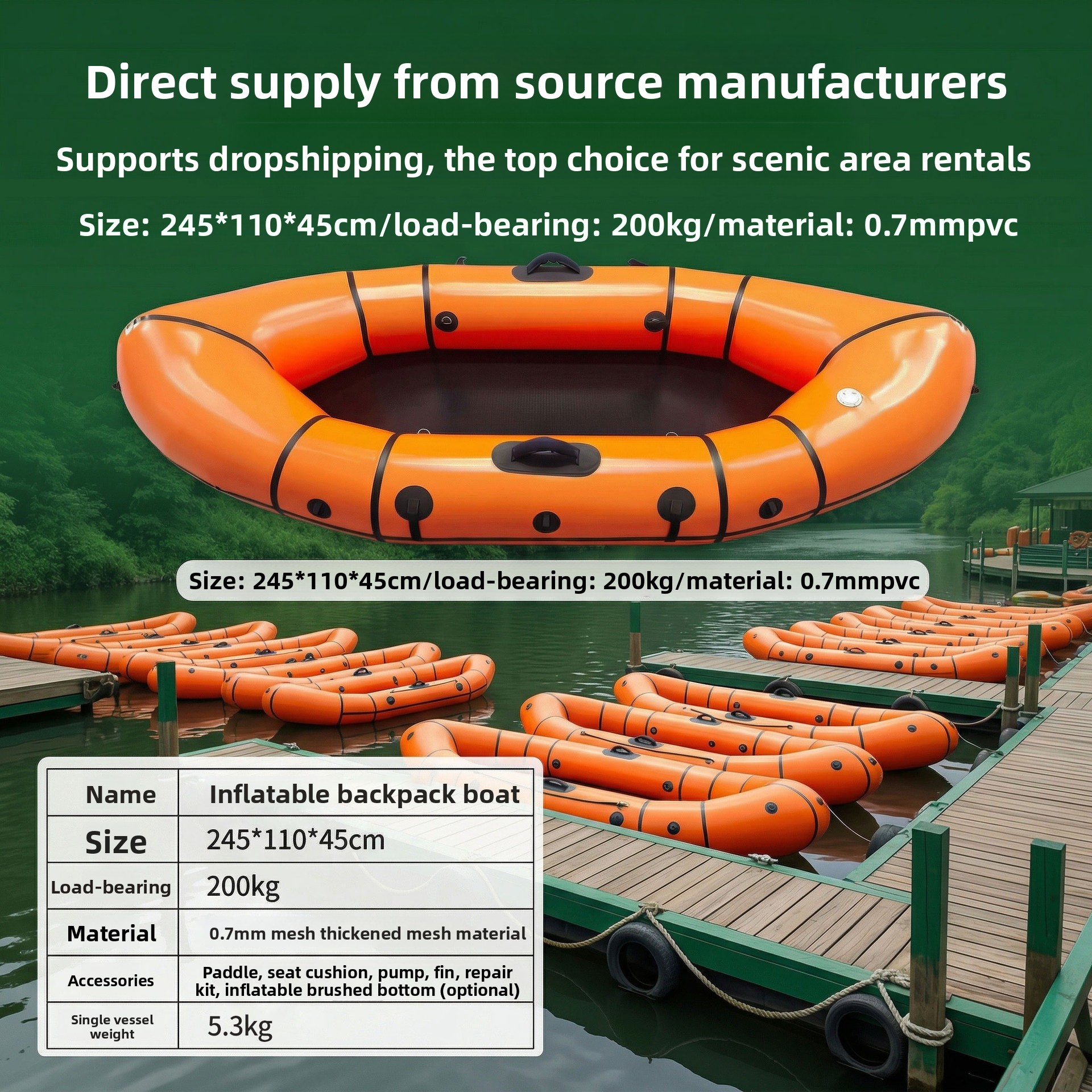 Inflatable Backpack Boat Singl – Fishing Backpack recenzja i cena