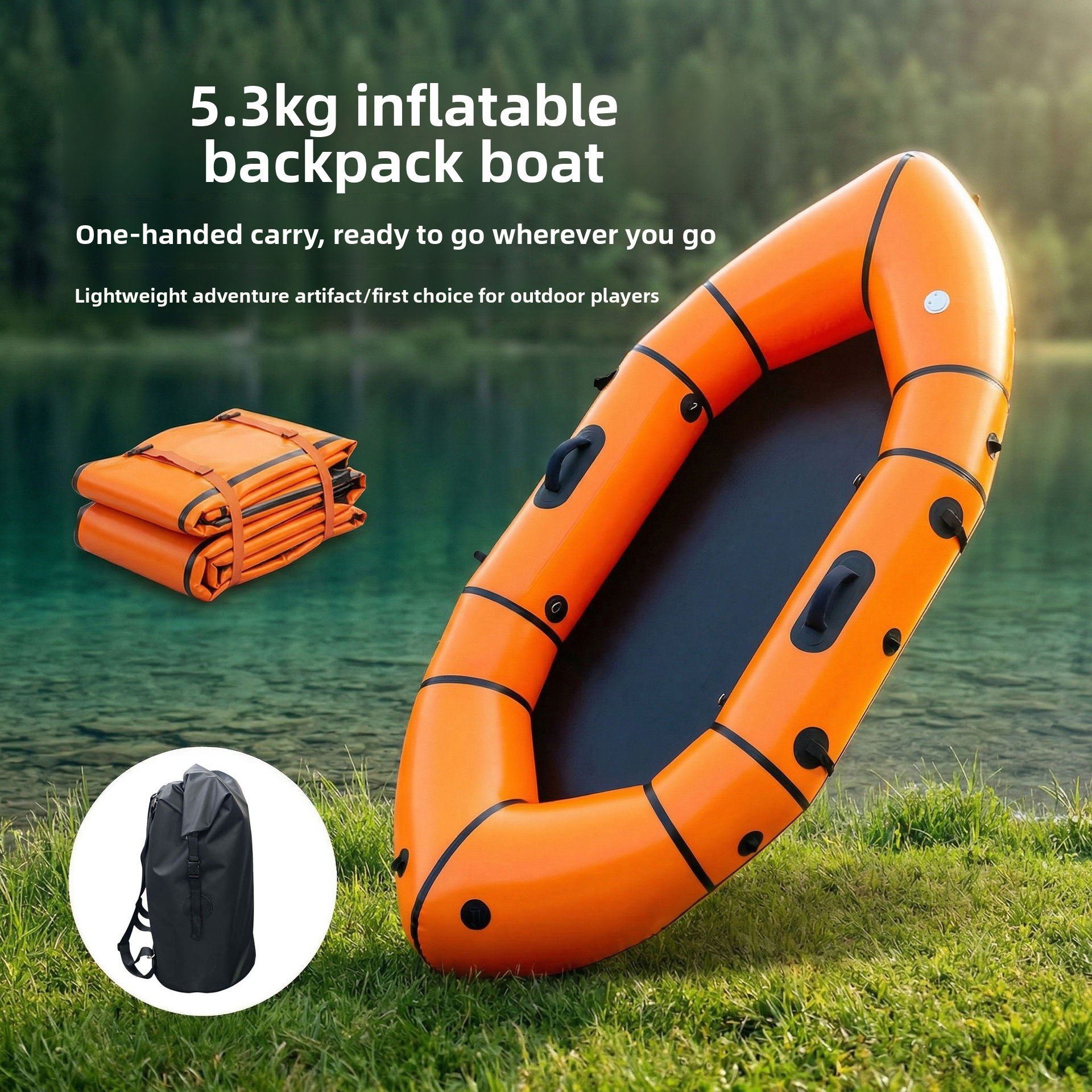 Inflatable Backpack Boat Singl – Fishing Backpack recenzja i cena