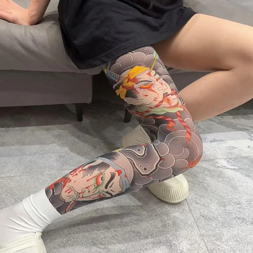 Full Leg Fake Tattoo Socks Pri – Fishing Socks recenzja i cena