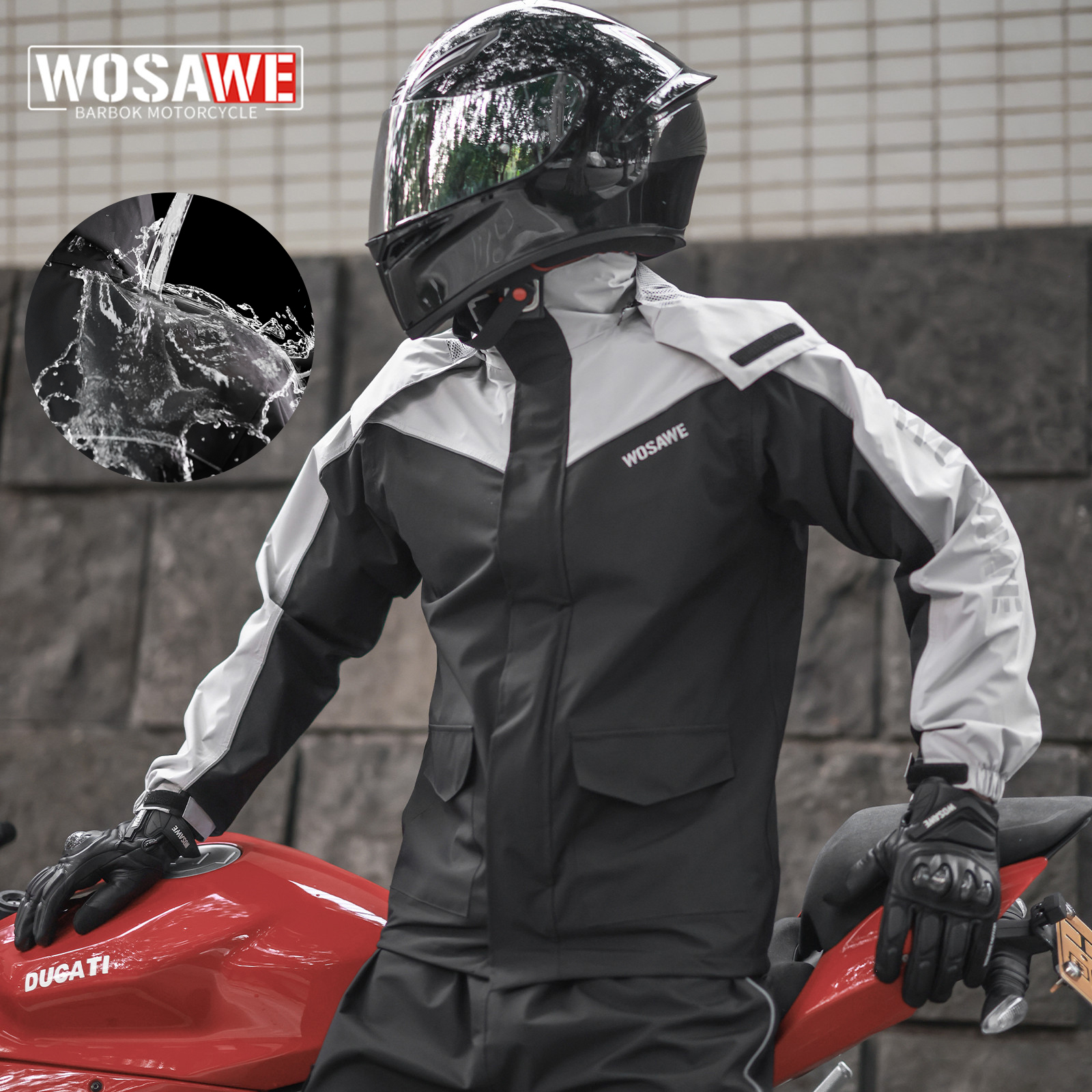 WOSAWE Motorcycle Raincoat Men – Fishing Rain Suit recenzja i cena