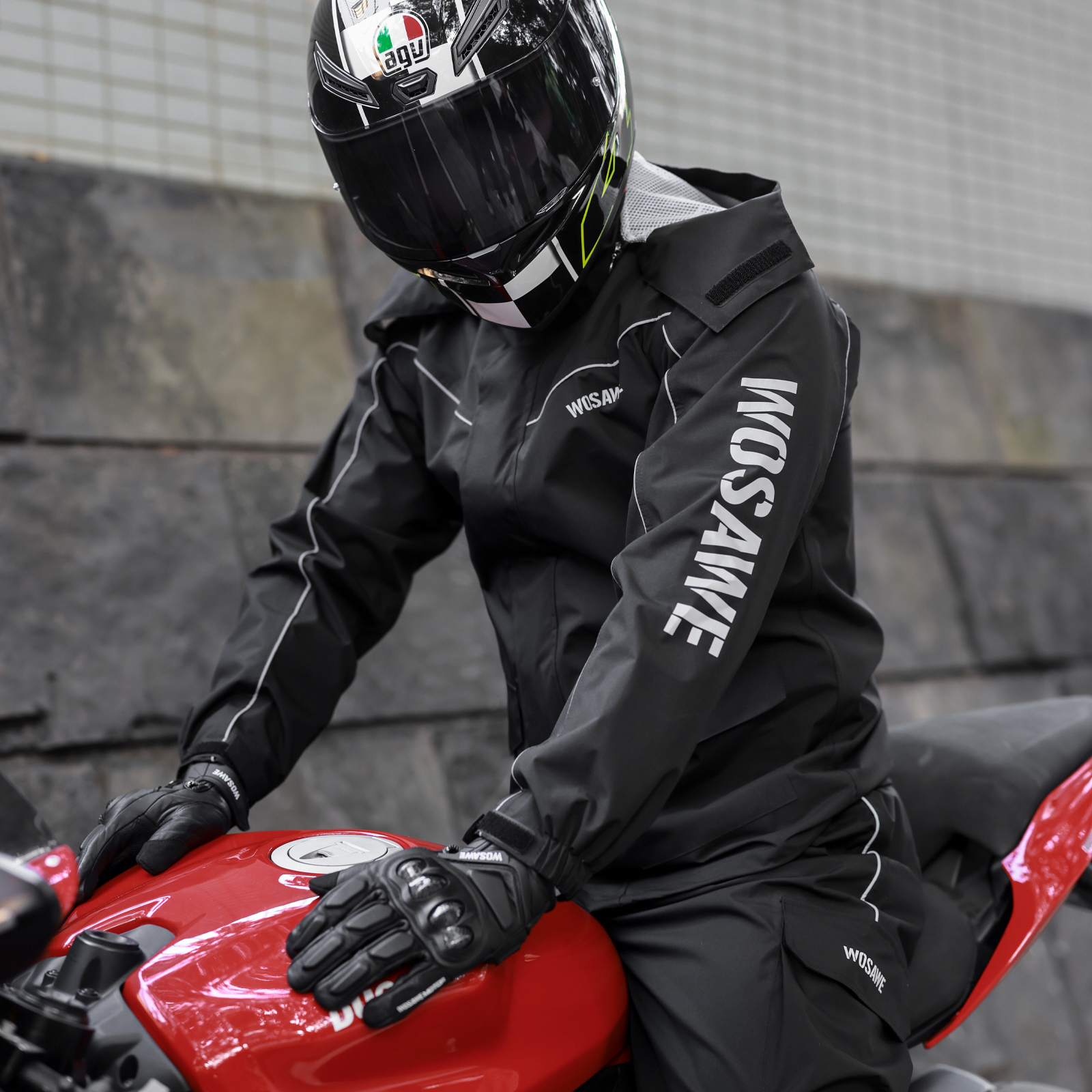 WOSAWE Motorcycle Raincoat Men – Fishing Rain Suit recenzja i cena