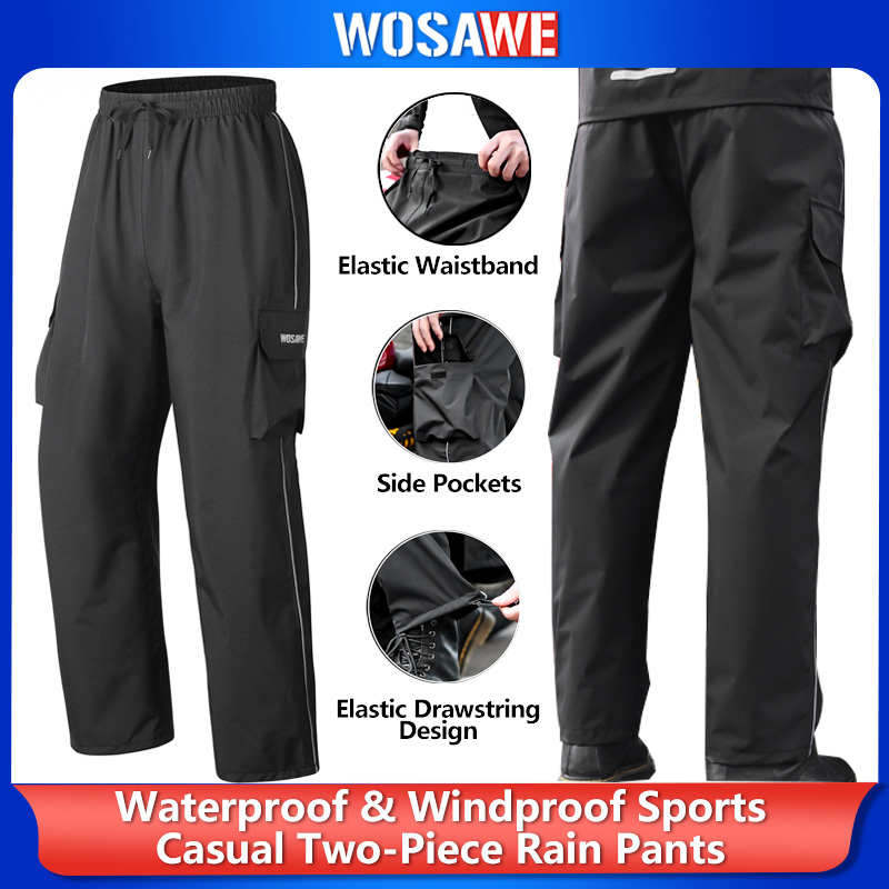 WOSAWE Motorcycle Rain Pants R – Fishing Pants Waterproof recenzja i cena