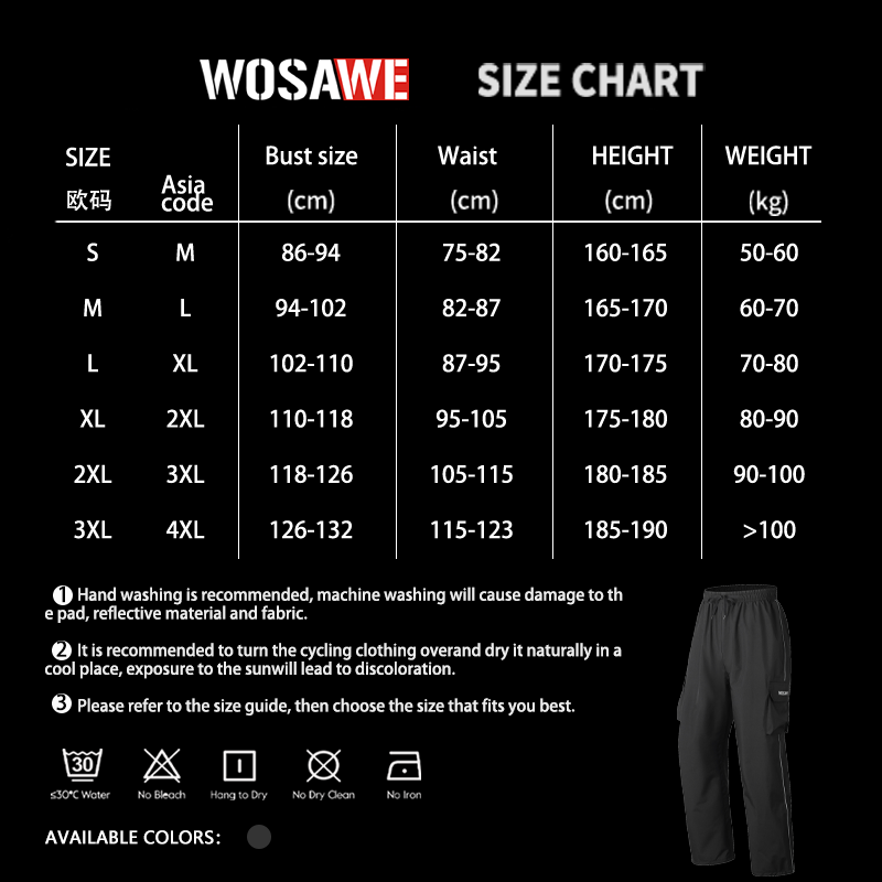 WOSAWE Motorcycle Rain Pants R – Fishing Pants Waterproof recenzja i cena