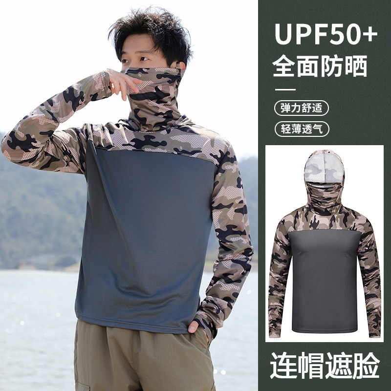 Fishing Shirt Hooded Men Sunsc – Fishing Mask Sun Protection recenzja i cena