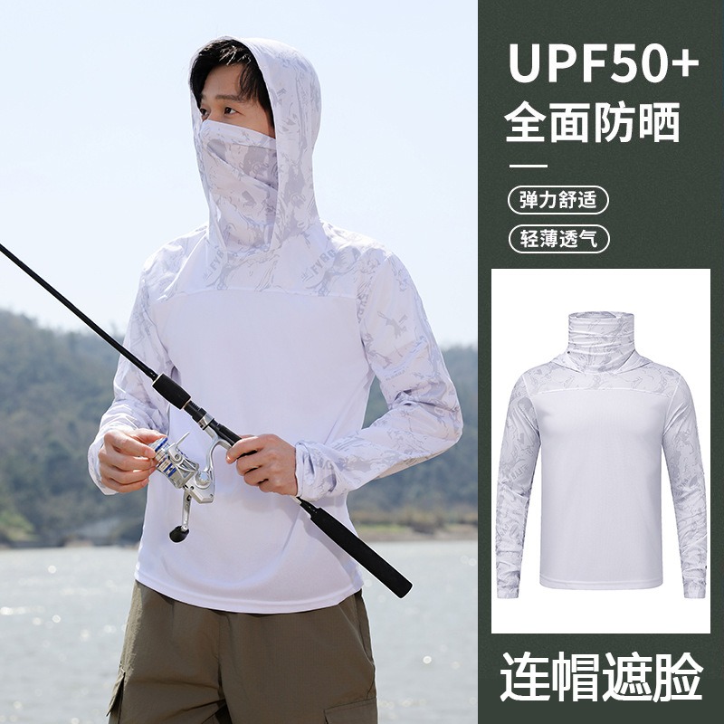 Fishing Shirt Hooded Men Sunsc – Fishing Mask Sun Protection recenzja i cena