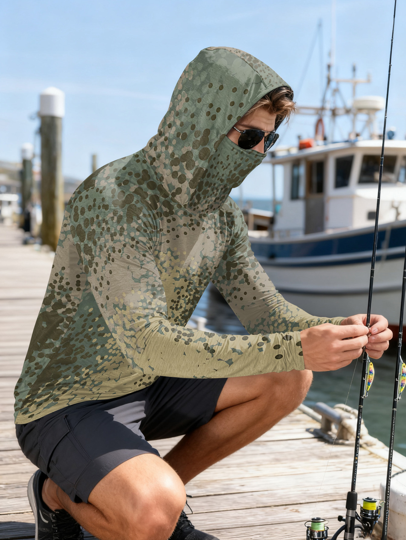 Men's Fishing Hooded Long-Slee – Fishing Shirt Uv Protection recenzja i cena
