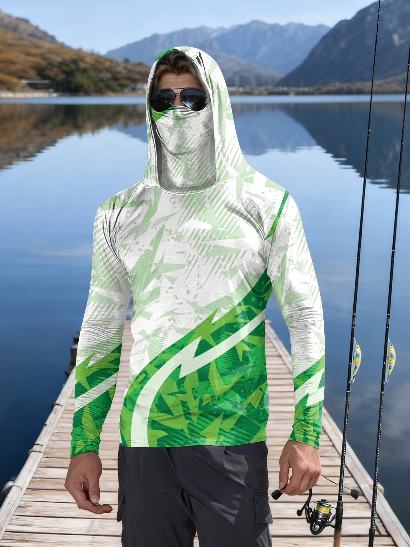 Men's Fishing Hooded Long-Slee – Fishing Shirt Uv Protection recenzja i cena