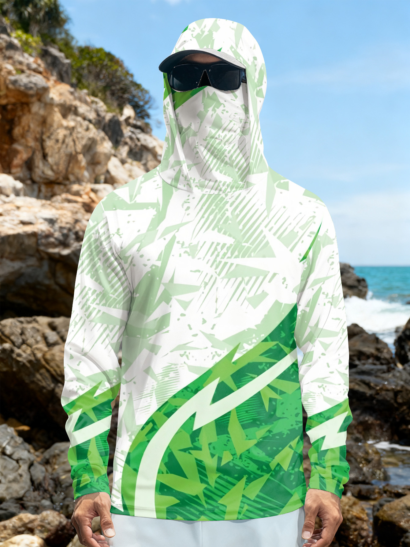 Men's Fishing Hooded Long-Slee – Fishing Shirt Uv Protection recenzja i cena