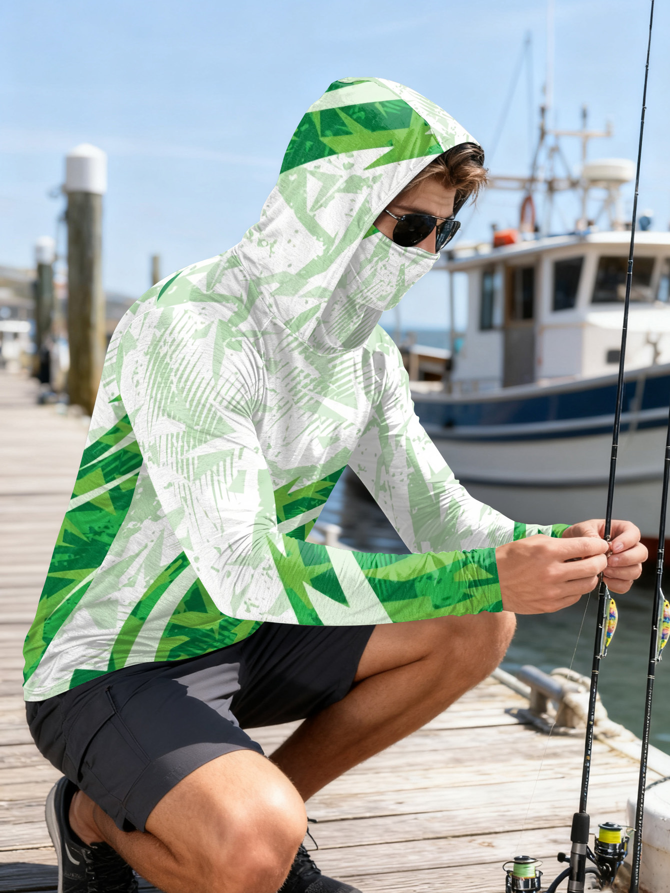 Men's Fishing Hooded Long-Slee – Fishing Shirt Uv Protection recenzja i cena
