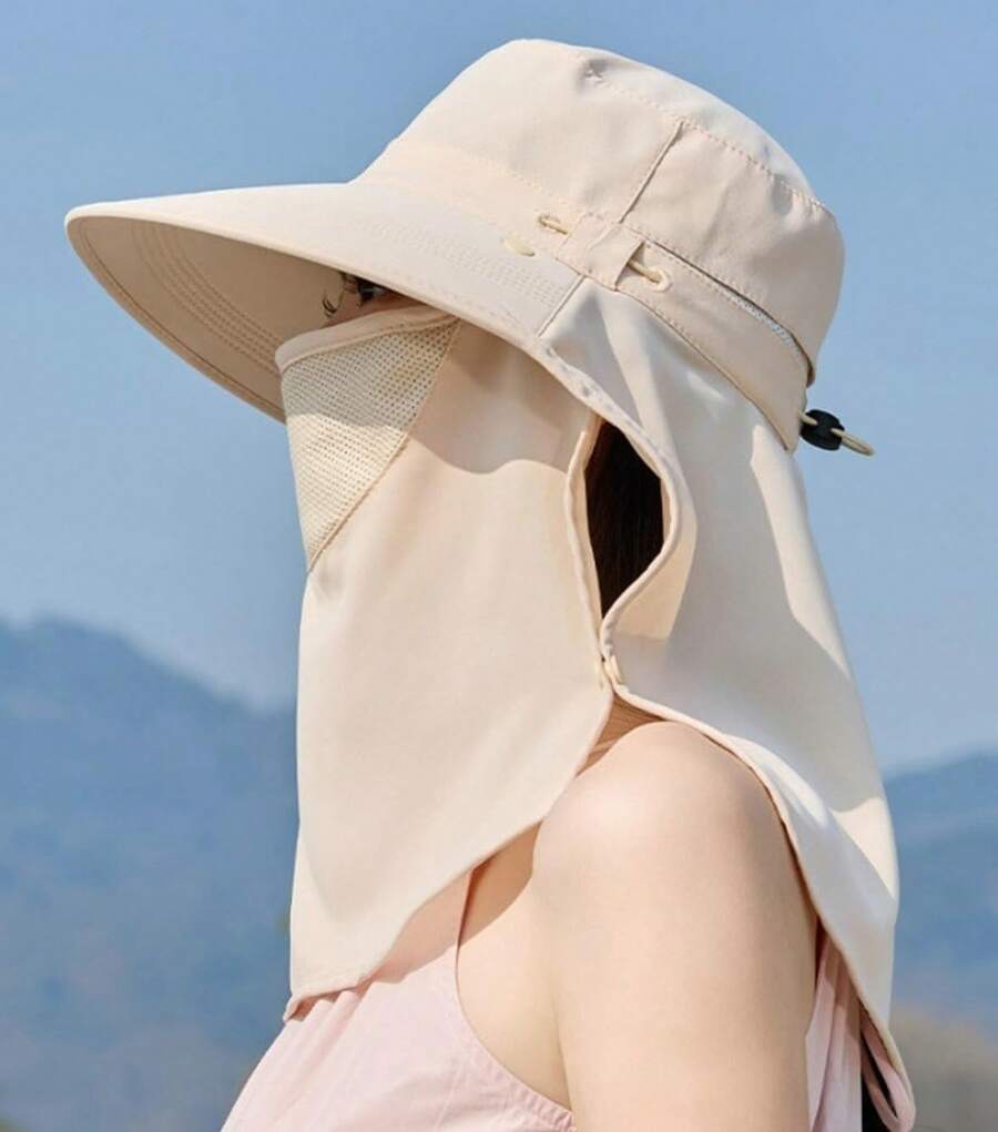 Women Wide Brim Sun Hat With F – Fishing Mask Sun Protection recenzja i cena
