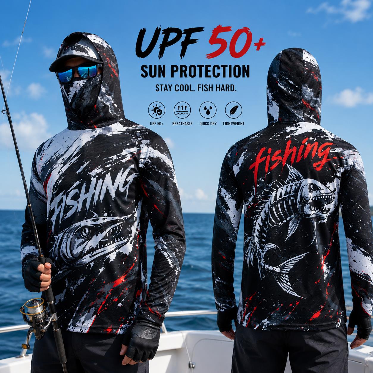 Men's Hooded Fishing Shirt UPF – Fishing Hoodie recenzja i cena