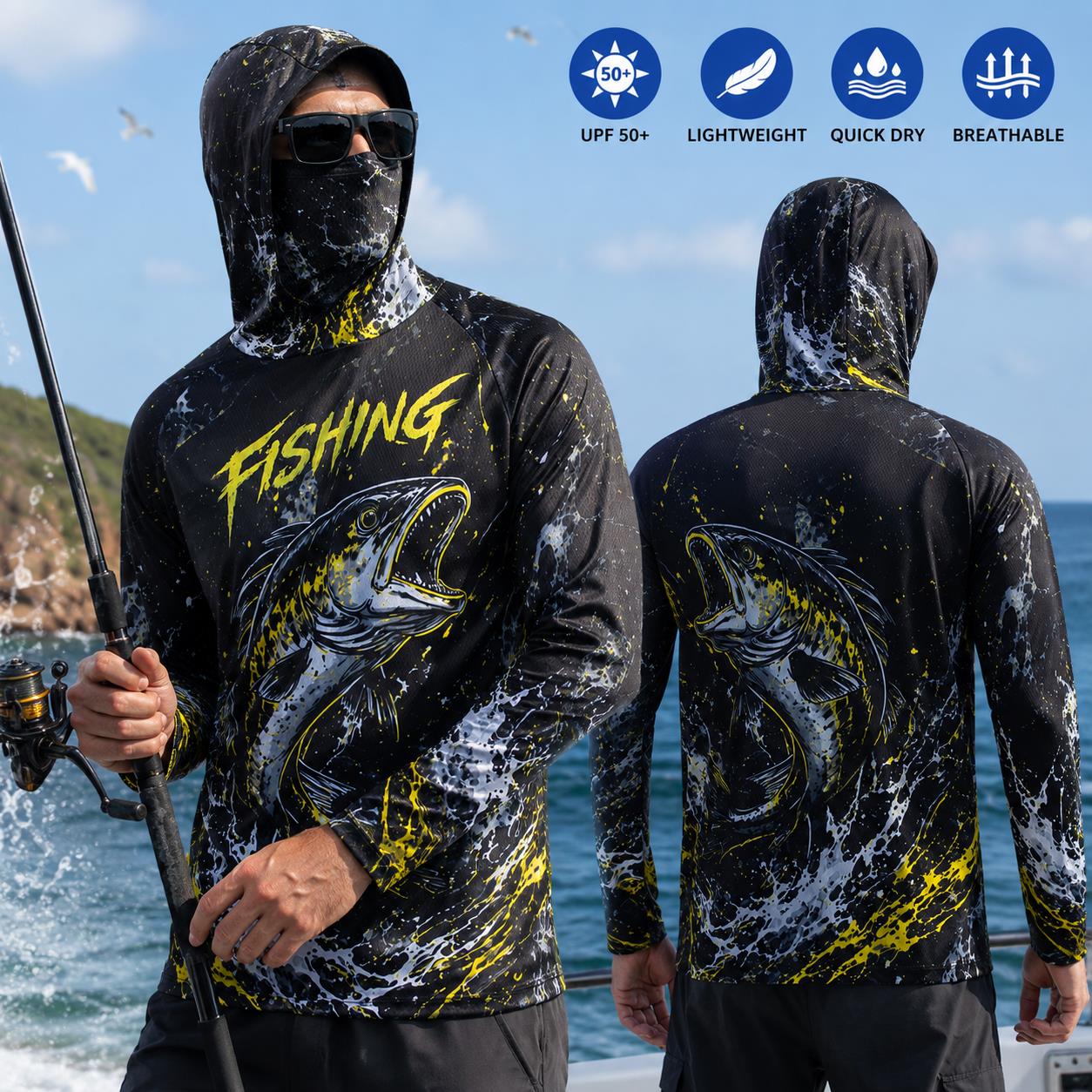 Men's Hooded Fishing Shirt UPF – Fishing Hoodie recenzja i cena
