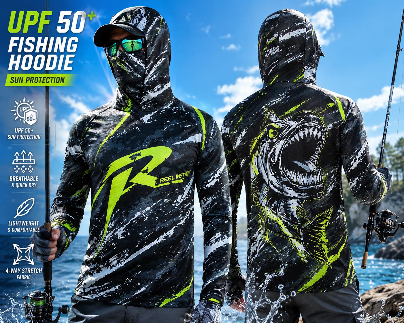 Men's Hooded Fishing Shirt UPF – Fishing Hoodie recenzja i cena