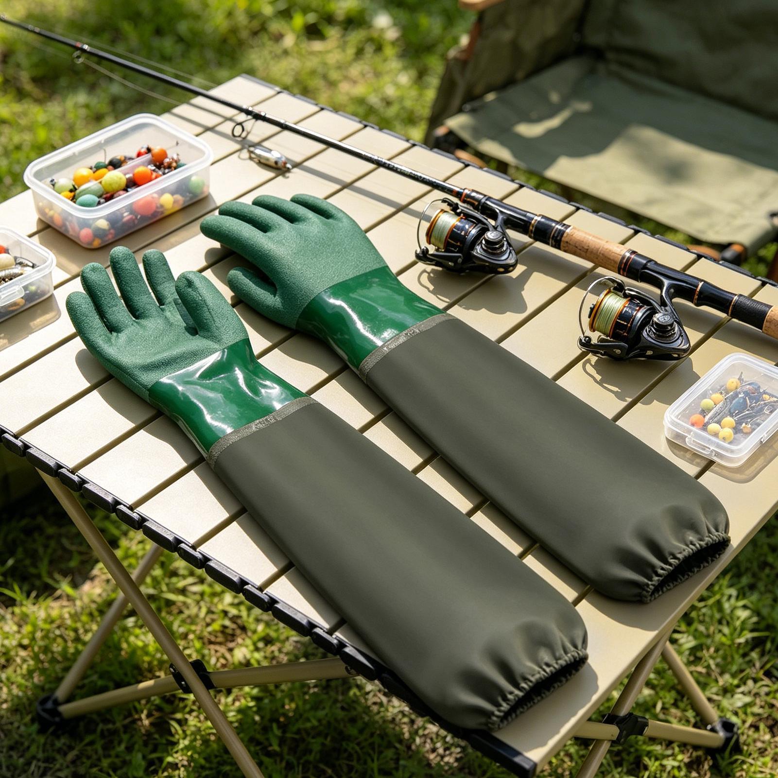 Waterproof Rubber Gloves Long  – Fishing Gloves recenzja i cena