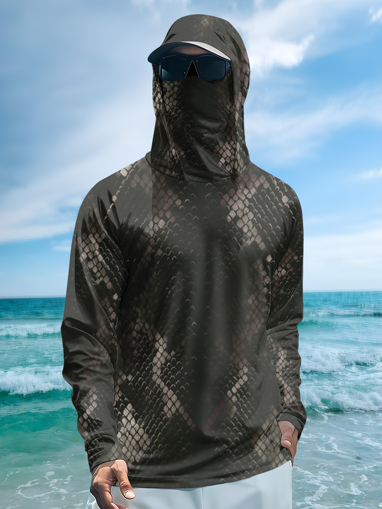 Men's Fishing Hooded Long-Slee – Fishing Shirt Uv Protection recenzja i cena