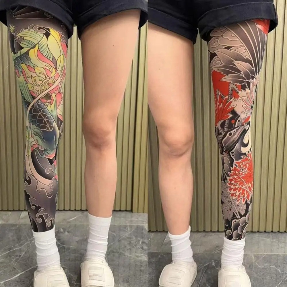Full Leg Fake Tattoo Socks Pri – Fishing Socks recenzja i cena