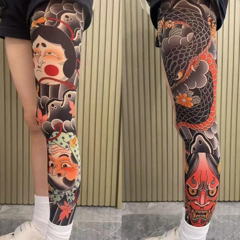 Full Leg Fake Tattoo Socks Pri – Fishing Socks recenzja i cena