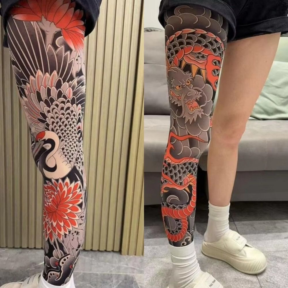 Full Leg Fake Tattoo Socks Pri – Fishing Socks recenzja i cena
