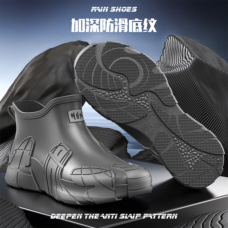 Men Short Outdoor Rubber Rain  – Fishing Boots recenzja i cena