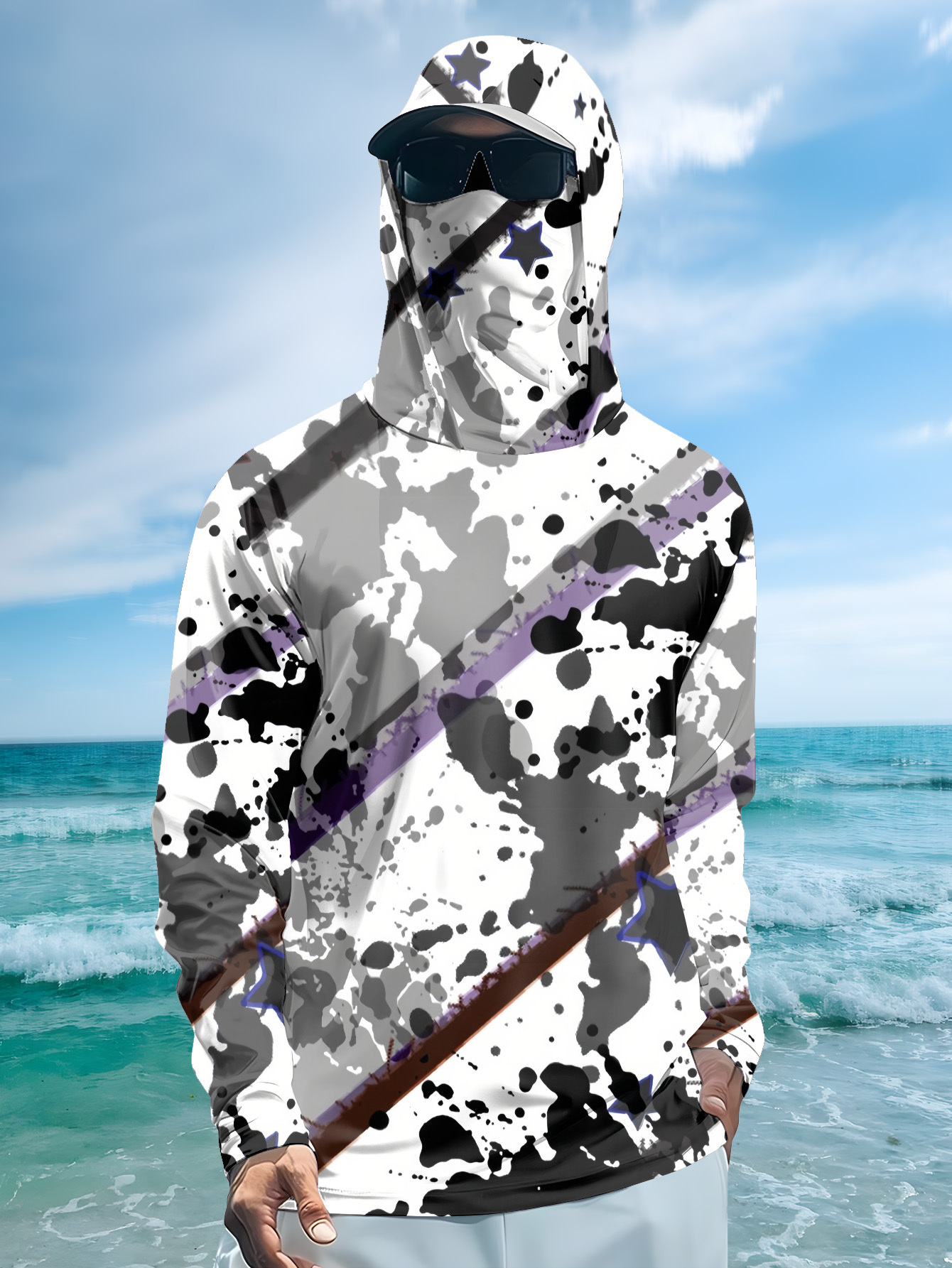 Men Hood Fishing Shirt long sl – Fishing Shirt Uv Protection recenzja i cena
