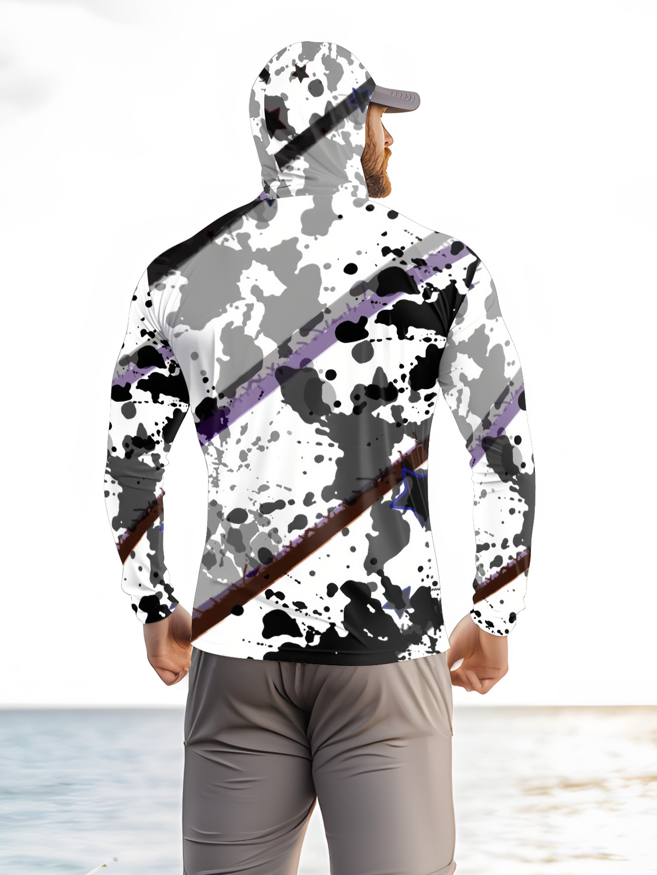 Men Hood Fishing Shirt long sl – Fishing Shirt Uv Protection recenzja i cena